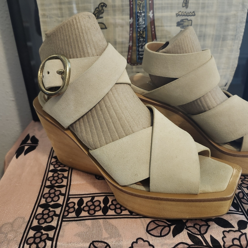 Rag &Bone Santiago Suede Criss Cross Wedge Sandal. NWOB - Picture 3 of 9